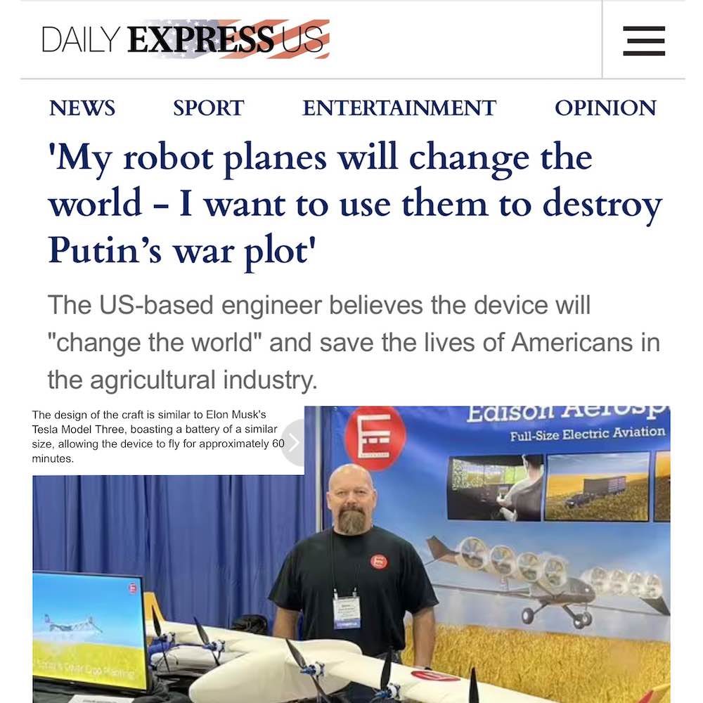 Putin–Ukraine: How a US Engineer's Robot Planes Could Tip the Balance